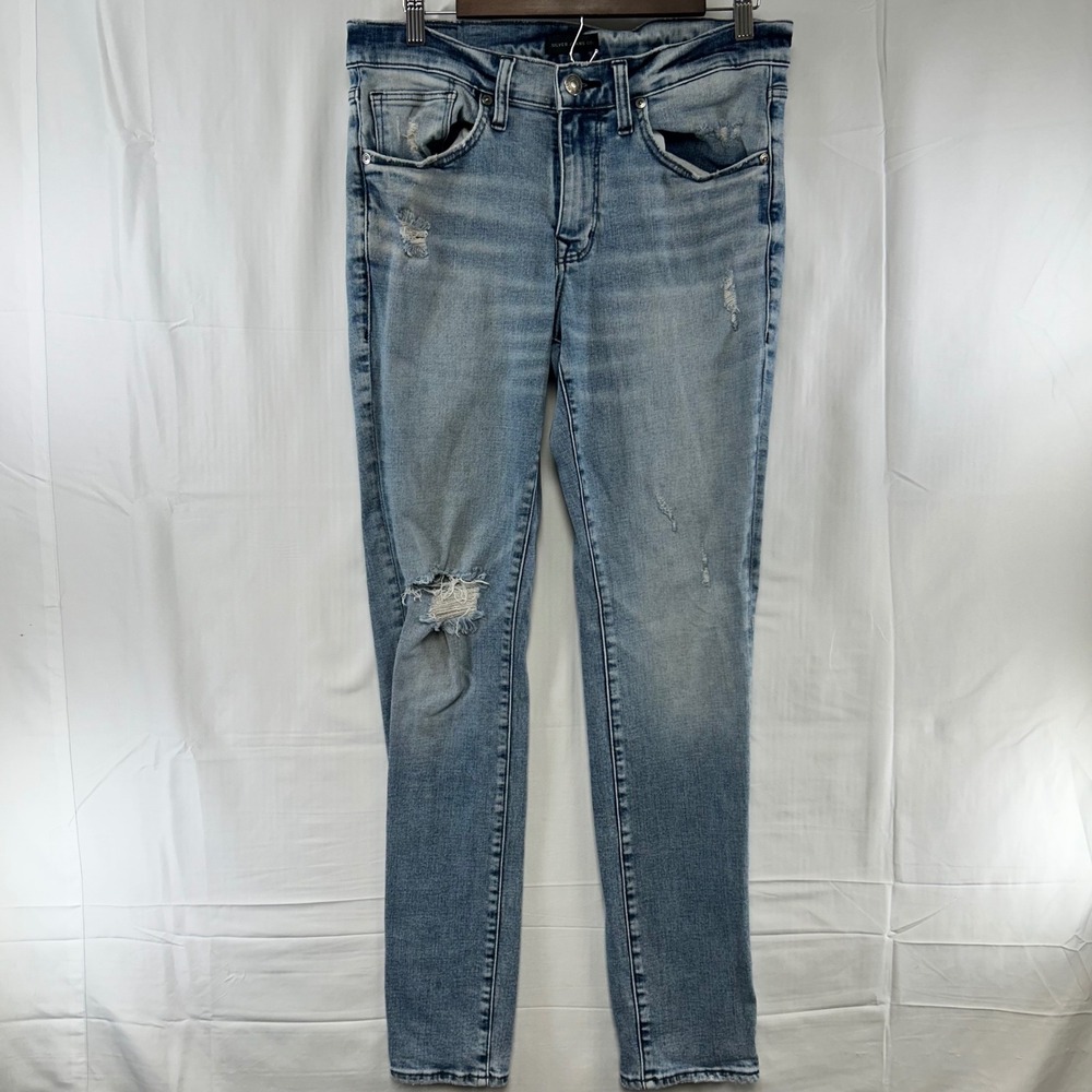 Silver Jeans Co Kenaston Jeans Womens 31x32 Light Wash Distressed Slim Leg